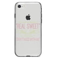 thumbnail image 1 of DistinctInk Clear Shockproof Hybrid Case for iPhone 7 8 SE (2020 Model) 4.7" Screen TPU Bumper Acrylic Back Tempered Glass Screen Protector - Odd Combination Real Sweet & Don't Mess With Me, 1 of 5