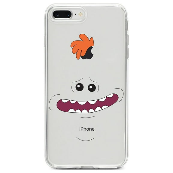 DistinctInk Clear Shockproof Hybrid Case for iPhone 7 PLUS / 8 PLUS (5.5" Screen) - TPU Bumper, Acrylic Back, Tempered Glass Screen Protector - "Exsistence is Pain" Face