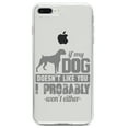 thumbnail image 1 of DistinctInk Clear Shockproof Hybrid Case for iPhone 7 PLUS / 8 PLUS (5.5" Screen) TPU Bumper Acrylic Back Tempered Glass Screen Protector - If My Dog Doesn't Like You I Won't Either, 1 of 5