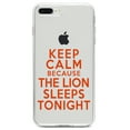 thumbnail image 1 of DistinctInk Clear Shockproof Hybrid Case for iPhone 7 PLUS / 8 PLUS (5.5" Screen) TPU Bumper Acrylic Back Tempered Glass Screen Protector - Keep Calm The Lion Sleeps Tonight, 1 of 5