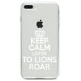 thumbnail image 1 of DistinctInk Clear Shockproof Hybrid Case for iPhone 7 PLUS / 8 PLUS (5.5" Screen) TPU Bumper Acrylic Back Tempered Glass Screen Protector - Keep Calm Listen to Lions Roar, 1 of 5