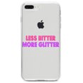 thumbnail image 1 of DistinctInk Clear Shockproof Hybrid Case for iPhone 7 PLUS / 8 PLUS (5.5" Screen) TPU Bumper Acrylic Back Tempered Glass Screen Protector - Less Bitter More Glitter, 1 of 5