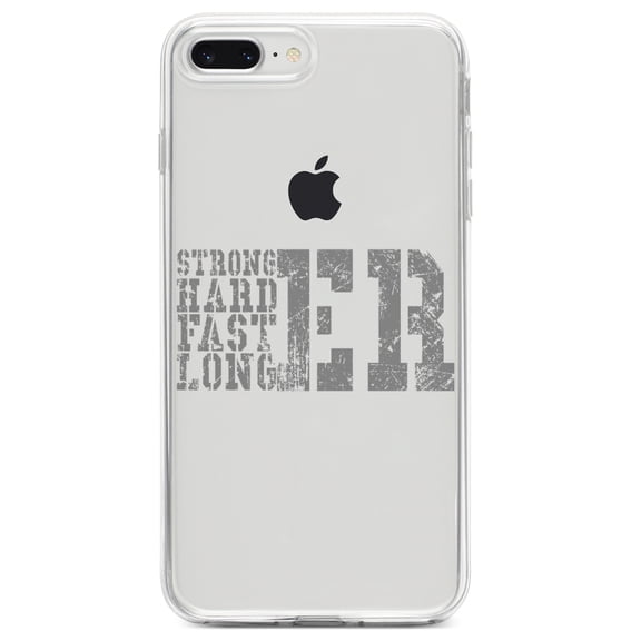 DistinctInk Clear Shockproof Hybrid Case for iPhone 7 PLUS / 8 PLUS (5.5" Screen) TPU Bumper Acrylic Back Tempered Glass Screen Protector - Stronger Harder Faster Longer