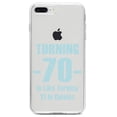 thumbnail image 1 of DistinctInk Clear Shockproof Hybrid Case for iPhone 7 PLUS / 8 PLUS (5.5" Screen) TPU Bumper Acrylic Back Tempered Glass Screen Protector - Turning 70 is Like Turning 21 in Celsius, 1 of 5