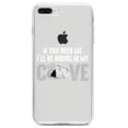 thumbnail image 1 of DistinctInk Clear Shockproof Hybrid Case for iPhone 7 PLUS / 8 PLUS (5.5" Screen) TPU Bumper Acrylic Back Tempered Glass Screen Protector - If You Need Me I'll Be Hiding in My Man Cave, 1 of 5