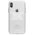 thumbnail image 1 of DistinctInk Clear Shockproof Hybrid Case for iPhone X / XS (5.8" Screen) - TPU Bumper Acrylic Back Tempered Glass Screen Protector - Don't Know What Soap Tastes Like, Washed Dog, 1 of 5