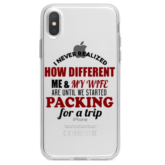 DistinctInk Clear Shockproof Hybrid Case for iPhone X / XS (5.8" Screen) - TPU Bumper Acrylic Back Tempered Glass Screen Protector - Never Realized How Different Packing For Trip