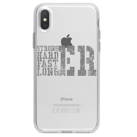 DistinctInk Clear Shockproof Hybrid Case for iPhone X / XS (5.8" Screen) - TPU Bumper Acrylic Back Tempered Glass Screen Protector - Stronger Harder Faster Longer