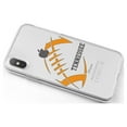 thumbnail image 1 of DistinctInk Clear Shockproof Hybrid Case for iPhone X / XS (5.8" Screen) - TPU Bumper, Acrylic Back, Tempered Glass Screen Protector - Tennessee Football - Orange, Smokey, 1 of 9