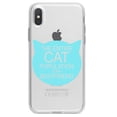 thumbnail image 1 of DistinctInk Clear Shockproof Hybrid Case for iPhone XR (6.1" Screen) - TPU Bumper Acrylic Back Tempered Glass Screen Protector - Cat Population is My Best Friend, 1 of 5