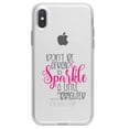 thumbnail image 1 of DistinctInk Clear Shockproof Hybrid Case for iPhone XS Max (6.5" Screen) - TPU Bumper Acrylic Back Tempered Glass Screen Protector - Don't Be Afraid to Sparkle A Little Brighter, 1 of 5