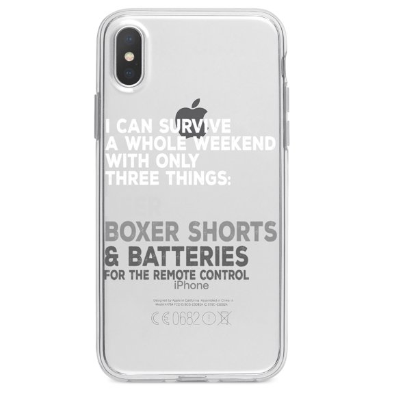 DistinctInk Clear Shockproof Hybrid Case for iPhone XS Max (6.5" Screen) - TPU Bumper Acrylic Back Tempered Glass Screen Protector - Can Survive with Only Beer Boxers Batteries