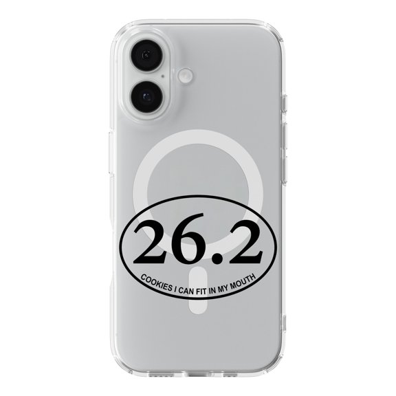 DistinctInk Cookies I Can Fit in My Mouth Clear Case for iPhone 17 - MagSafe Compatible, Slim Shockproof Cover