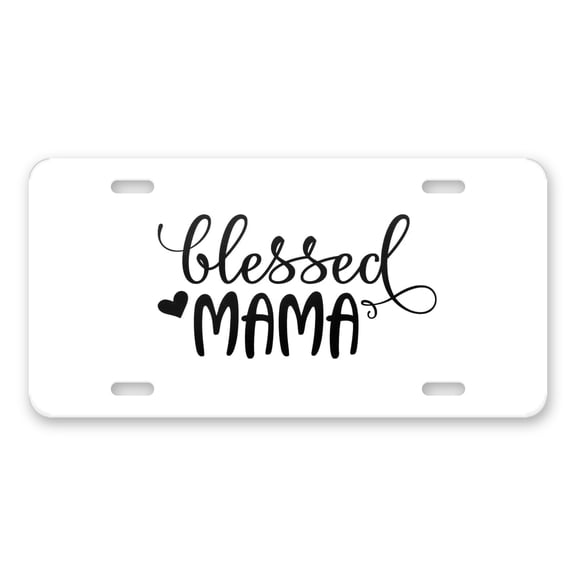 DistinctInk Custom Aluminum Vanity Front License Plate - Heart - Weatherproof, Pre-Drilled Holes