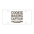 thumbnail image 1 of DistinctInk Custom Aluminum Vanity Front License Plate - Cookie Baking Captain Rolling Pin - Weatherproof, Pre-Drilled Holes, 1 of 2