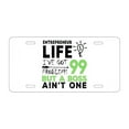 thumbnail image 1 of DistinctInk Custom Aluminum Vanity License Plate for Front of Car - Entrepreneur 99 Problems But Boss Ain't One, 1 of 2