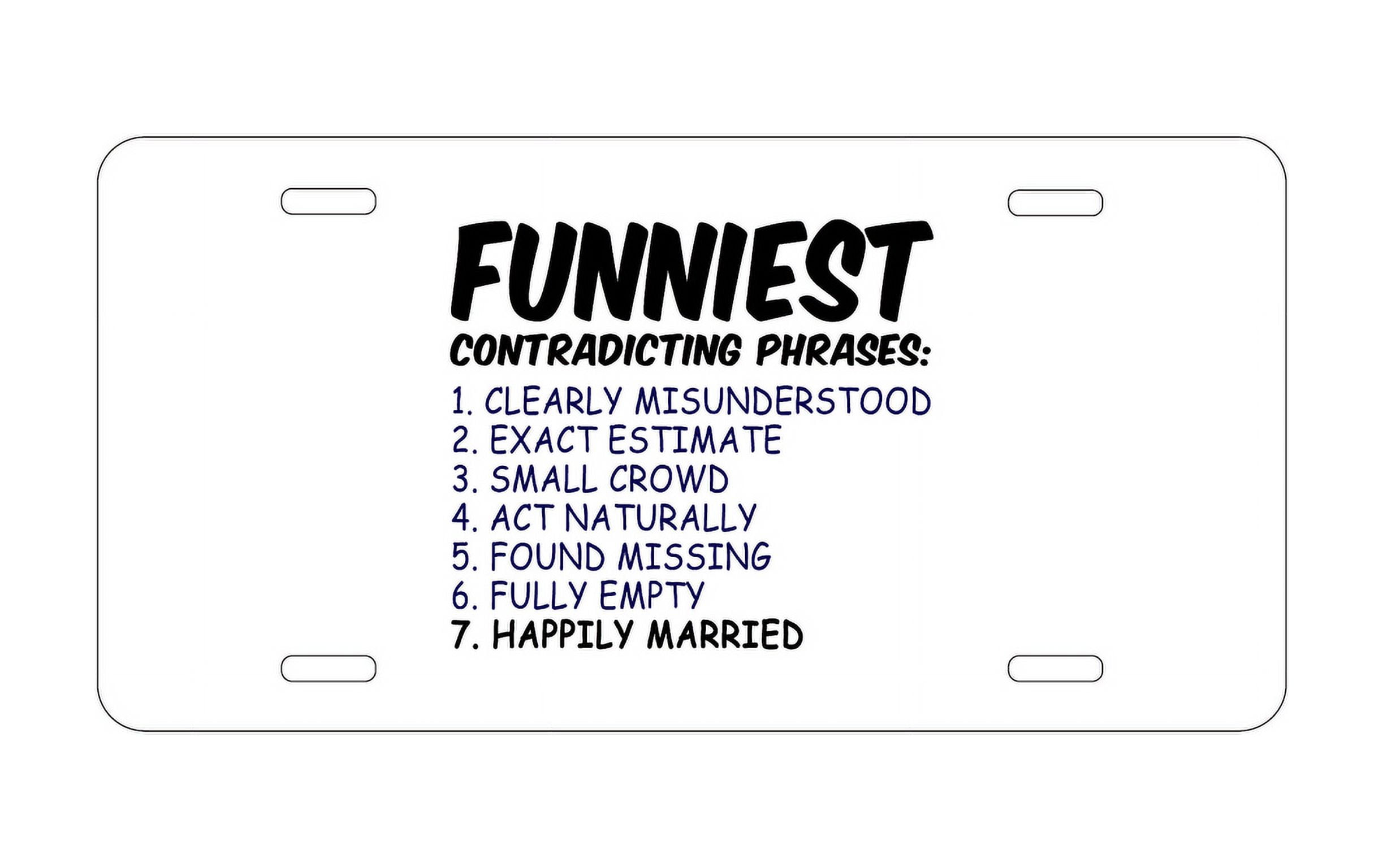 DistinctInk Custom Aluminum Vanity License Plate for Front of Car