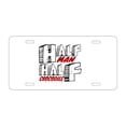 thumbnail image 1 of DistinctInk Custom Aluminum Vanity License Plate for Front of Car - Half Man Half Crocodile, 1 of 2
