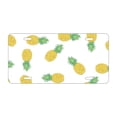 thumbnail image 1 of DistinctInk Custom Aluminum Vanity License Plate for Front of Car - Repeating Pineapple Pattern, 1 of 2