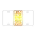 thumbnail image 1 of DistinctInk Custom Aluminum Vanity Front License Plate - Swing Salsa Rumba Cha Cha Waltz in Heels - Weatherproof, Pre-Drilled Holes, 1 of 2