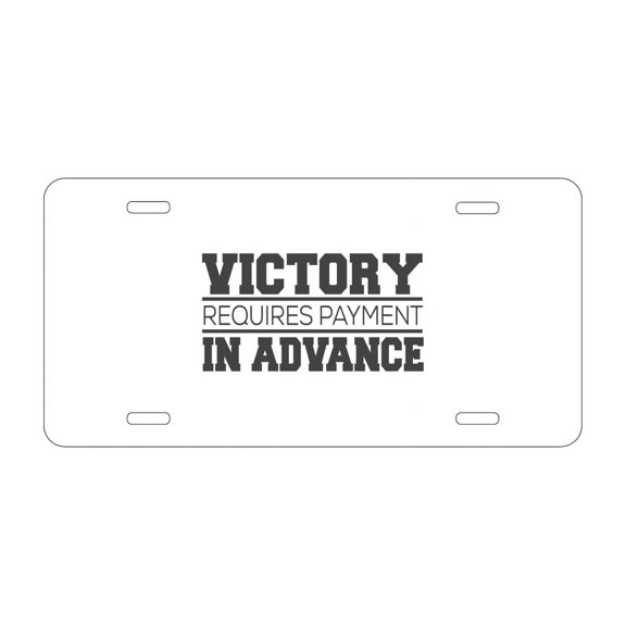 DistinctInk Custom Aluminum Vanity License Plate for Front of Car - Victor Requires Payment in Advance