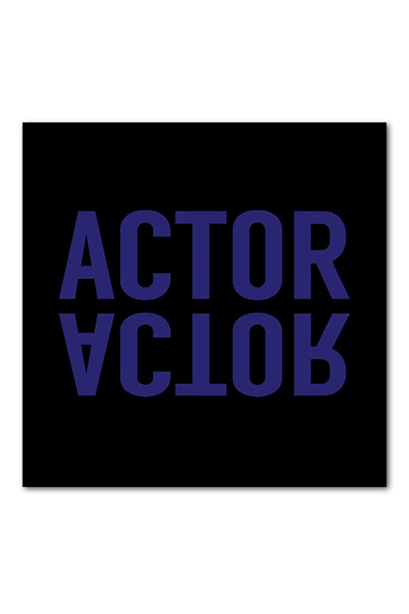 Custom Bumper Sticker - 10" x 10" Decorative Decal - Black Background - Actor (Reflection)