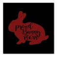 thumbnail image 1 of DistinctInk Custom Bumper Sticker - 10" x 10" Decorative Decal - Black Background - Proud Bunny Mom - Rabbit, 1 of 2
