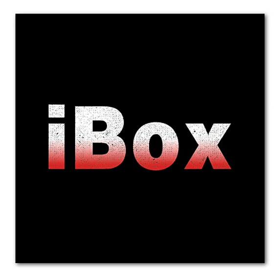 DistinctInk Custom Bumper Sticker - 10" x 10" Decorative Decal - Black Background - iBox Boxing