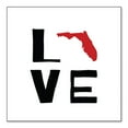 thumbnail image 1 of DistinctInk Custom Bumper Sticker - 10" x 10" Decorative Decal - White Background - Florida - Love Black & Red, 1 of 2