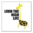 thumbnail image 1 of DistinctInk Custom Bumper Sticker - 10" x 10" Decorative Decal - White Background - Livin the High Life - Giraffe, 1 of 2