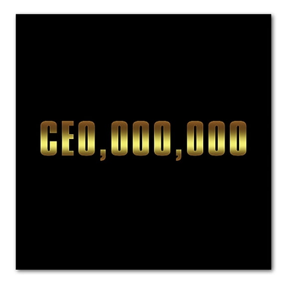 DistinctInk Custom Bumper Sticker - 3" x 3" Decorative Decal - Black Background - CEO,000,000 Entrepreneur 3 commo