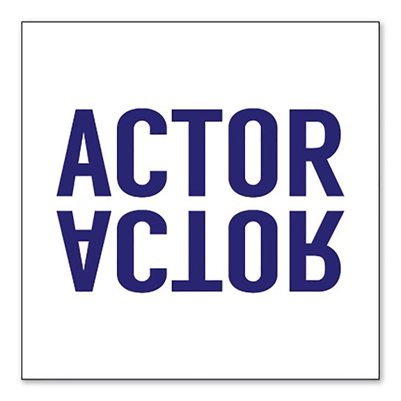 DistinctInk Custom Bumper Sticker - 3" x 3" Decorative Decal - White Background - Actor (Reflection)