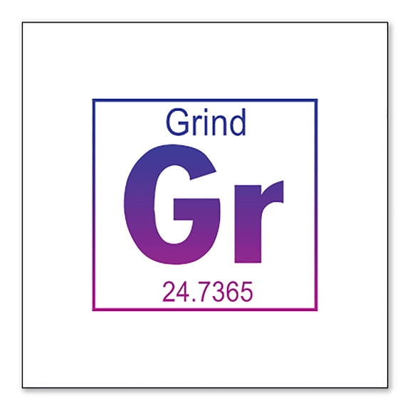DistinctInk Custom Bumper Sticker - 3" x 3" Decorative Decal - White Background - Entrepreneur Grind GR Element
