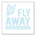 thumbnail image 1 of DistinctInk Custom Bumper Sticker - 3" x 3" Decorative Decal - White Background - Fly Away - Butterfly Blue, 1 of 2