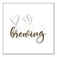 thumbnail image 1 of DistinctInk Custom Bumper Sticker - 3" x 3" Decorative Decal - White Background - Love is Brewing - Coffee, 1 of 2