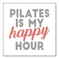 thumbnail image 1 of DistinctInk Custom Bumper Sticker - 3" x 3" Decorative Decal - White Background - Pilates is My Happy Hour, 1 of 2