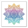 thumbnail image 1 of DistinctInk Custom Bumper Sticker - 3" x 3" Decorative Decal - White Background - Rainbow Gradient Mandala, 1 of 2
