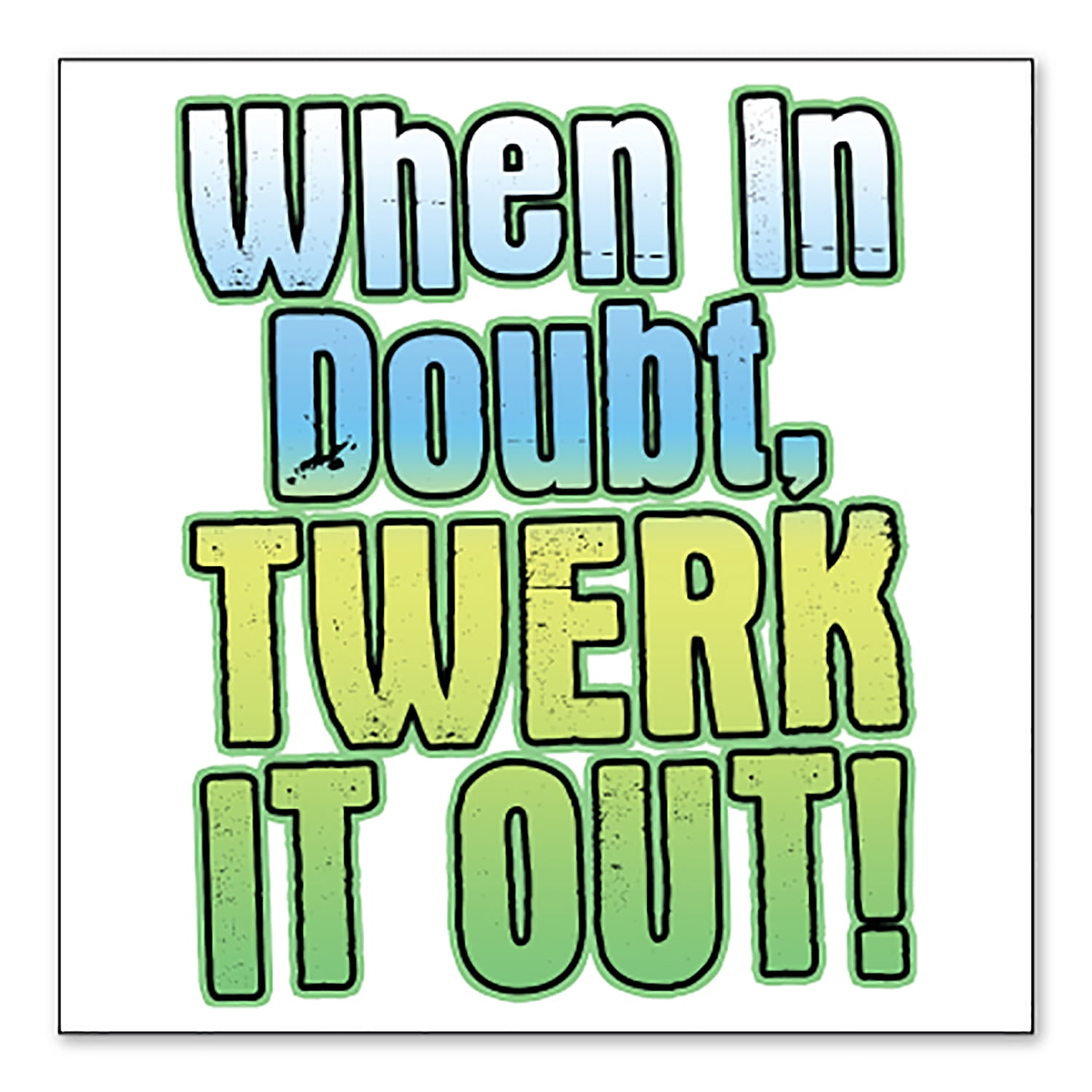 X Doubt Sticker DistinctInk Custom Bumper Sticker - 3