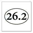 thumbnail image 1 of DistinctInk Custom Bumper Sticker - 4" x 4" Decorative Decal - White Background - 26.2 - Marathon Sticker - Running, 1 of 2