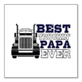 thumbnail image 1 of DistinctInk Custom Bumper Sticker - 4" x 4" Decorative Decal - White Background - Best Truckin' Papa Ever, 1 of 2