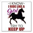 thumbnail image 1 of DistinctInk 4X4 White Bumper Sticker - Horse - Weatherproof Vinyl, 1 of 2