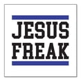 thumbnail image 1 of DistinctInk Custom Bumper Sticker - 4" x 4" Decorative Decal - White Background - Jesus Freak White Blue, 1 of 2