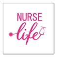 thumbnail image 1 of DistinctInk Custom Bumper Sticker - 4" x 4" Decorative Decal - White Background - Nurse Life Stethoscope Pink, 1 of 2