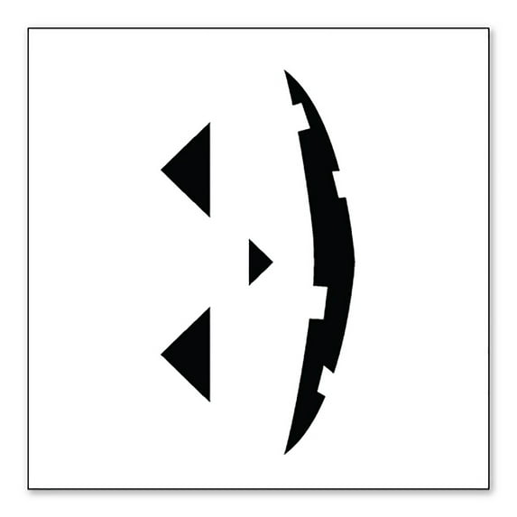 DistinctInk Custom Bumper Sticker - 4" x 4" Decorative Decal - White Background - Pumpkin Face