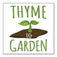 thumbnail image 1 of DistinctInk Custom Bumper Sticker - 4" x 4" Decorative Decal - White Background - Thyme to Garden, 1 of 2