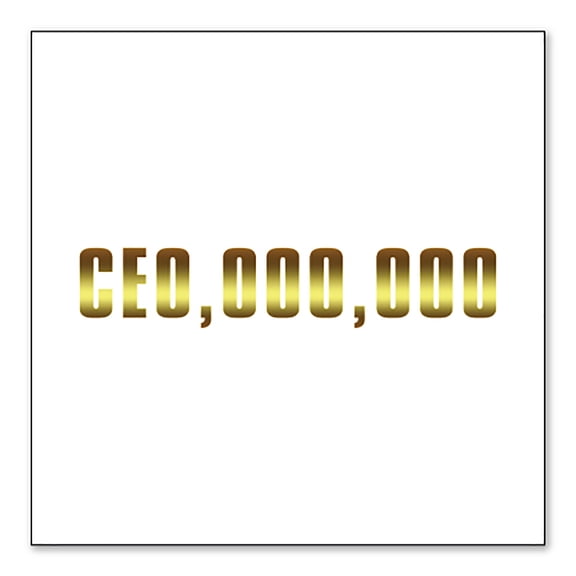 DistinctInk Custom Bumper Sticker - 6" x 6" Decorative Decal - White Background - CEO,000,000 Entrepreneur 3 commo