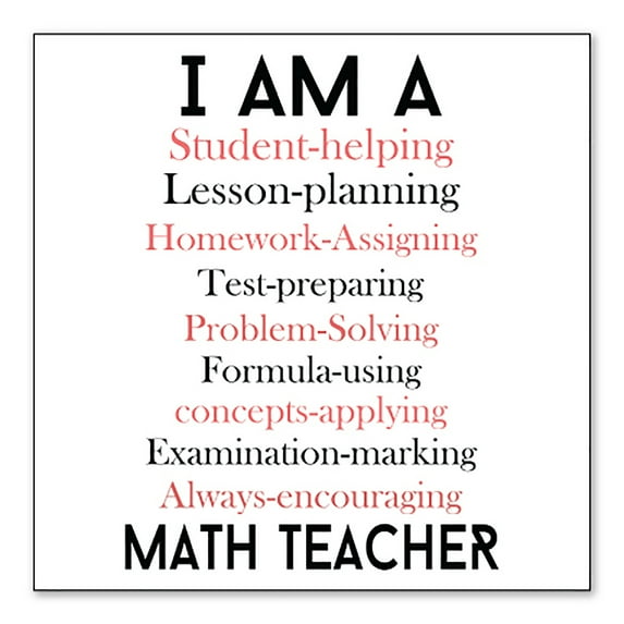 DistinctInk Custom Bumper Sticker - 6" x 6" Decorative Decal - White Background - Teacher Student Helping Homework Encourage