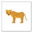 thumbnail image 1 of DistinctInk Custom Bumper Sticker - 8" x 8" Decorative Decal - White Background - Cartoon Cheetah Leopard, 1 of 2
