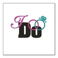 thumbnail image 1 of DistinctInk Custom Bumper Sticker - 8" x 8" Decorative Decal - White Background - I Do - Wedding Rings, 1 of 2