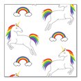 thumbnail image 1 of DistinctInk Custom Bumper Sticker - 8" x 8" Decorative Decal - White Background - Rainbows & Unicorns, 1 of 2